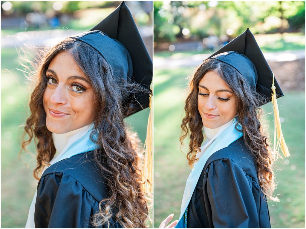 cap and gown portrait auburn grad