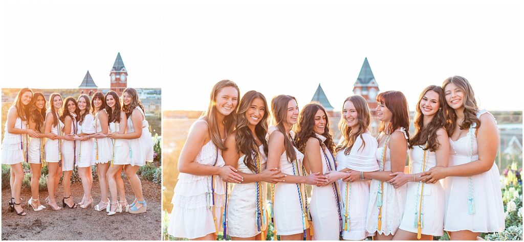 auburn university grad photographer group session walts on the roof laurel hotel auburn