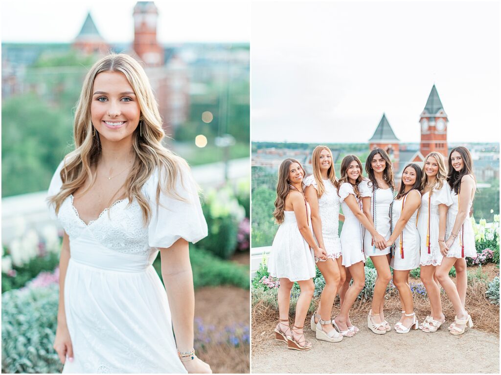 grad pictures at the rooftop Laurel Hotel in Auburn